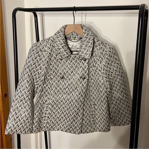 Milly Black and White Tweed Blazer